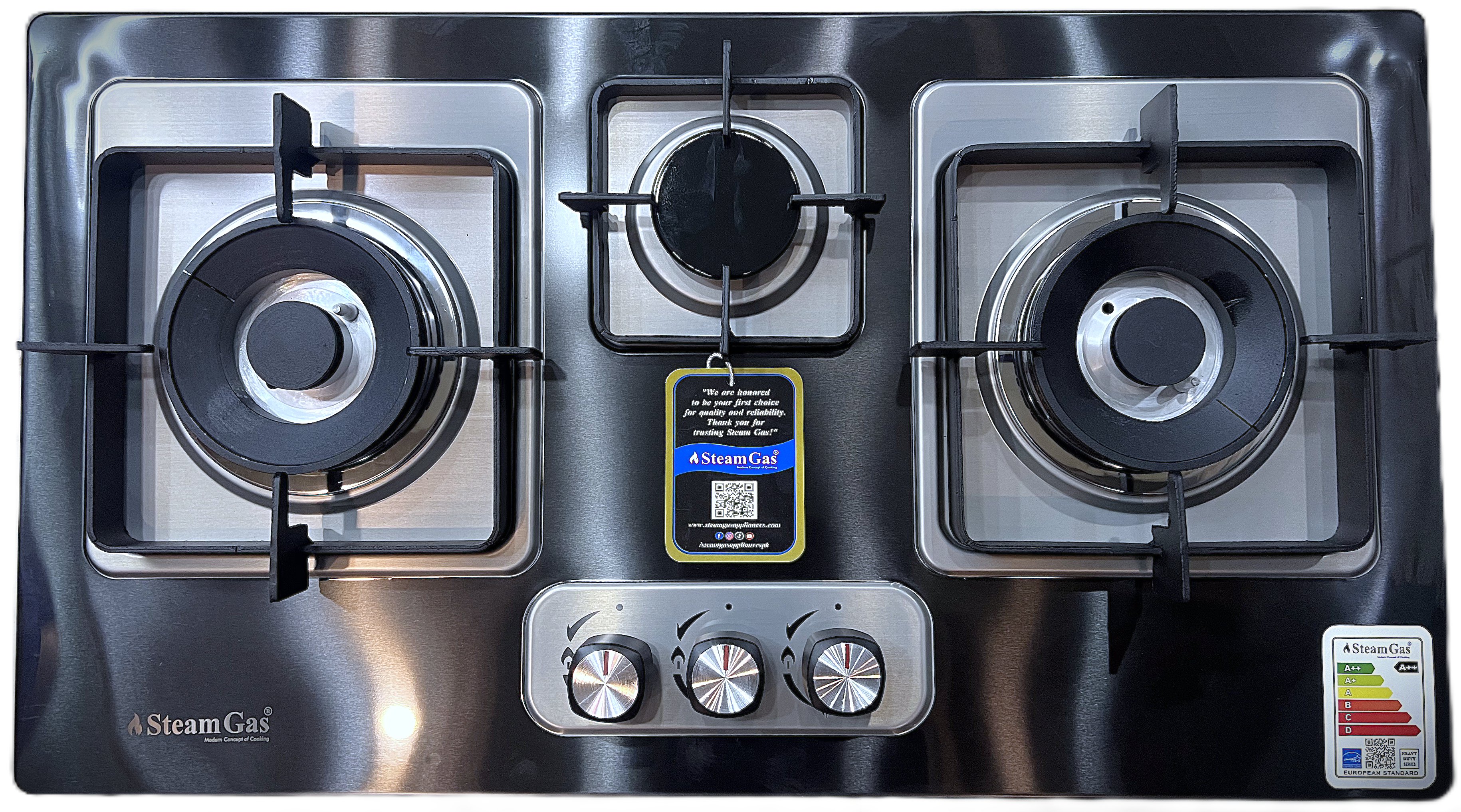 Premium Performance. Sleek Style.
4-burner glass hob with auto ignition, brass burners & safety valves — designed for serious home chefs.