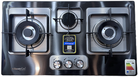 Premium Performance. Sleek Style.
4-burner glass hob with auto ignition, brass burners & safety valves — designed for serious home chefs.