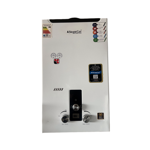 High Capacity. Instant Comfort.
12-liter tankless geyser with rapid ignition and overheat protection. Ideal for large families.